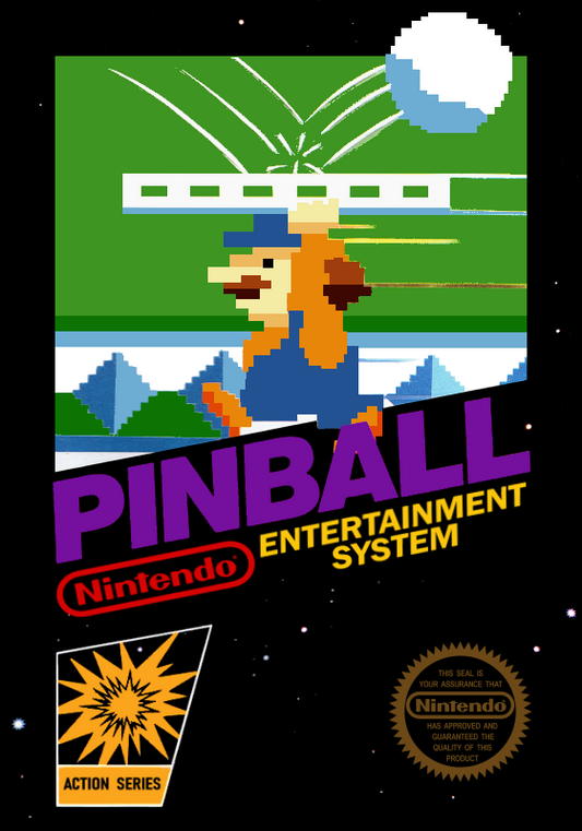 Pinball (Usa) Nes Print Poster