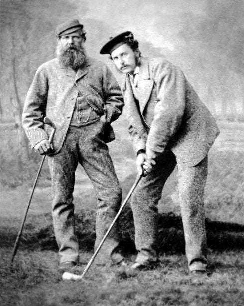 Pioneer Golfer Old And Young Tom Morris Glossy Magnet Vintage Magnet