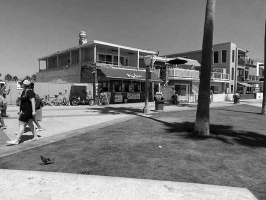 Pipeline Snack Shop By Newport Beach Pier California Retro Picture Photo