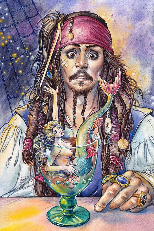 Pirates Of Carribean Movie Johnny Depp Print Jigsaw Puzzle