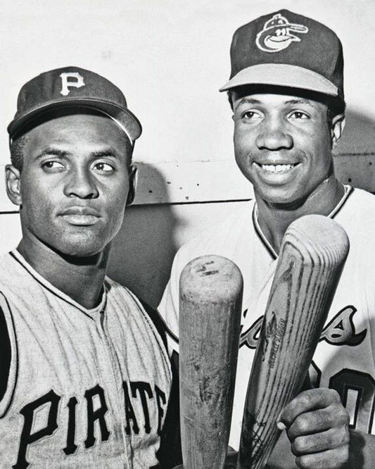 Pirates Roberto Clemente And Orioles Frank Robinson Glossy Keychain Print