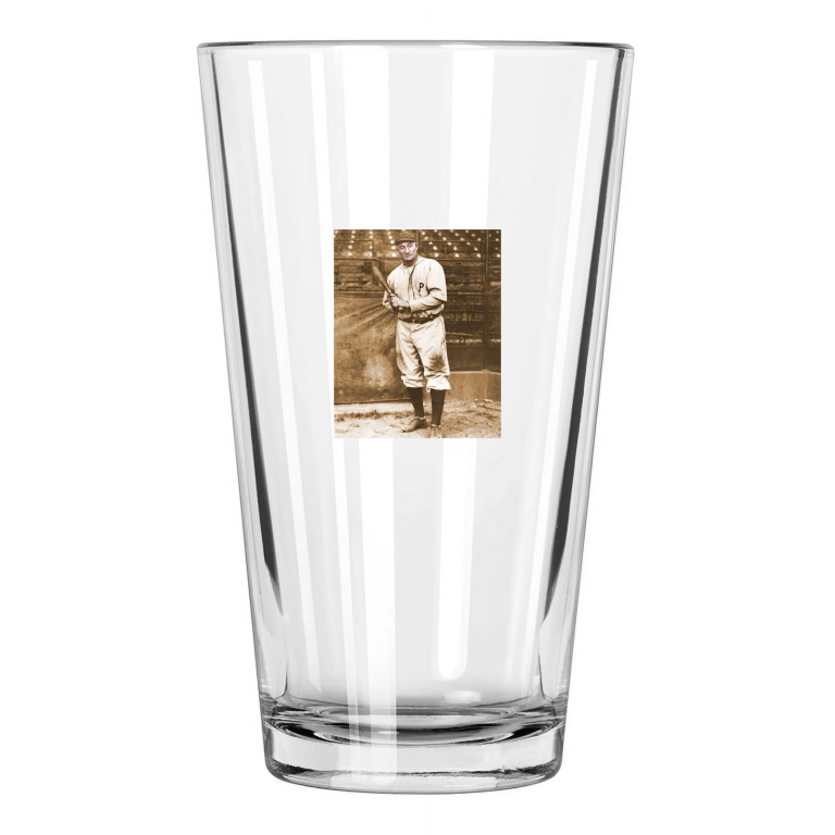Pittsburgh Pirates Honus Wagner Photo Vintage Pint Beer Drinking Glass