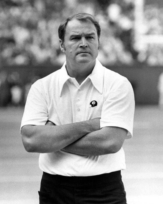 Pittsburgh Steelers Chuck Noll Glossy Keychain Football Coach Keychain