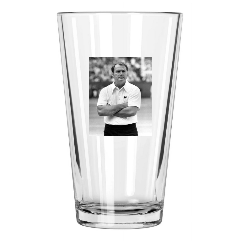 Pittsburgh Steelers Chuck Noll Photo Football Coach Pint Beer Drinking Glass