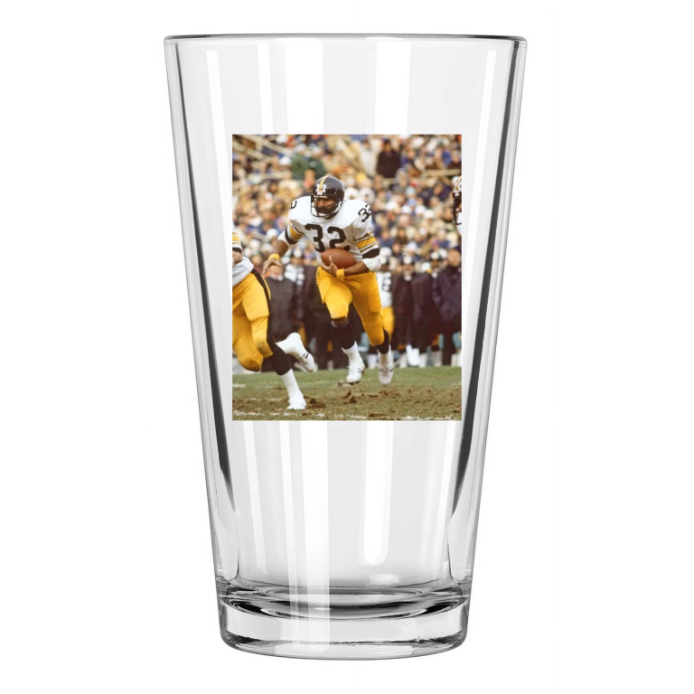 Pittsburgh Steelers Franco Harris Photo Football Hof 90 Pint Beer Drinking Glass