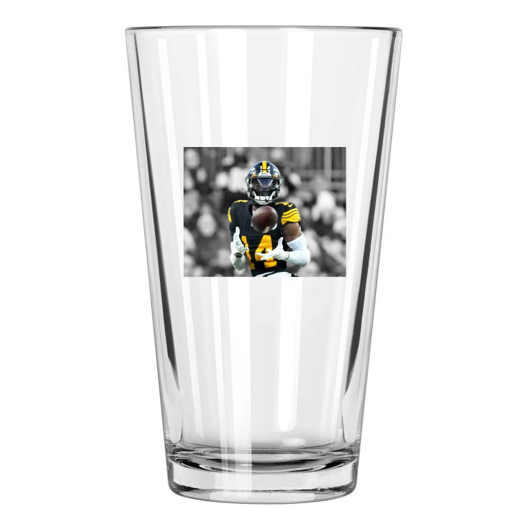 Pittsburgh Steelers George Pickens Photo Spotlight Pint Beer Drinking Glass