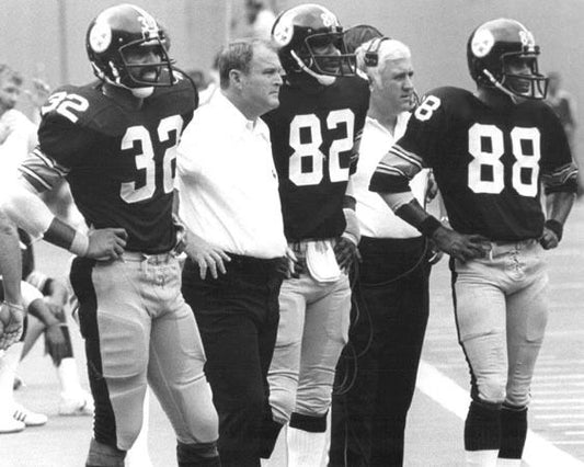 Pittsburgh Steelers Glossy Magnet Harris, Stallworth, Swann And Chuck Noll