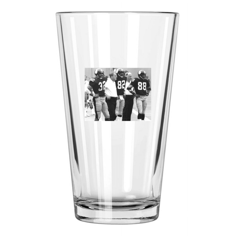 Pittsburgh Steelers Harris, Stallworth, Swann And Chuck Noll Pint Beer Glass