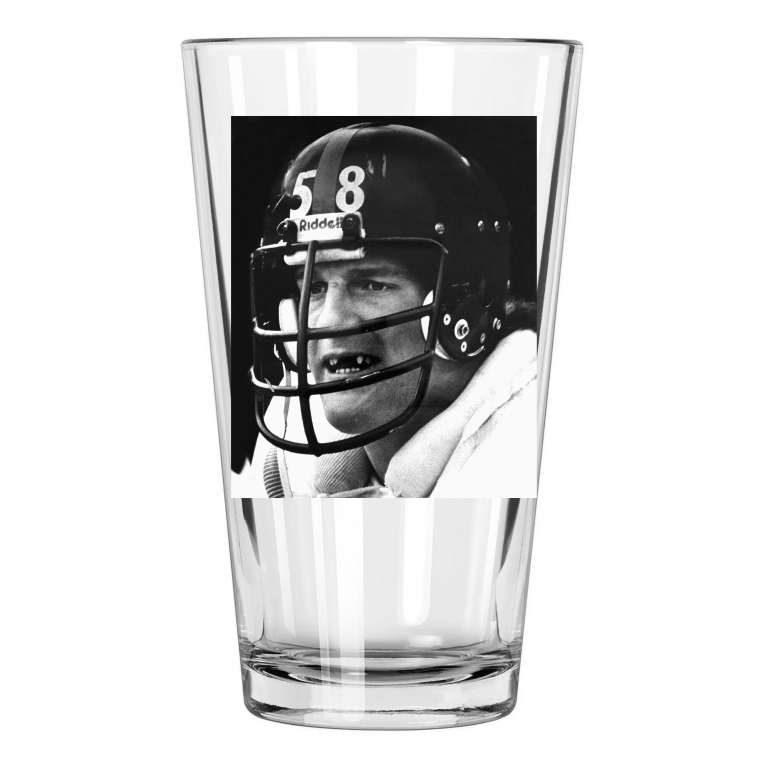 Pittsburgh Steelers Jack Lambert Photo Football Hof 90 Pint Beer Drinking Glass