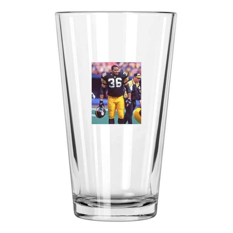 Pittsburgh Steelers Jerome Bettis Football Hof 05 1 Pint Beer Drinking Glass