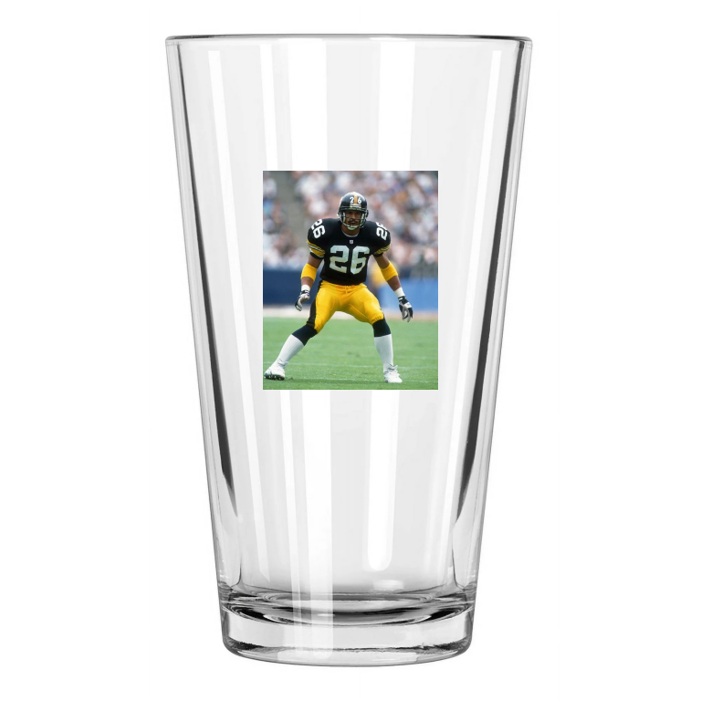 Pittsburgh Steelers Rod Woodson Photo Football Hof 2009 Pint Beer Drinking Glass