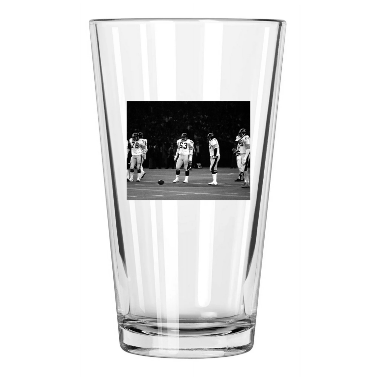 Pittsburgh Steelers Steel Curtain Photo Joe Greene Pint Beer Drinking Glass
