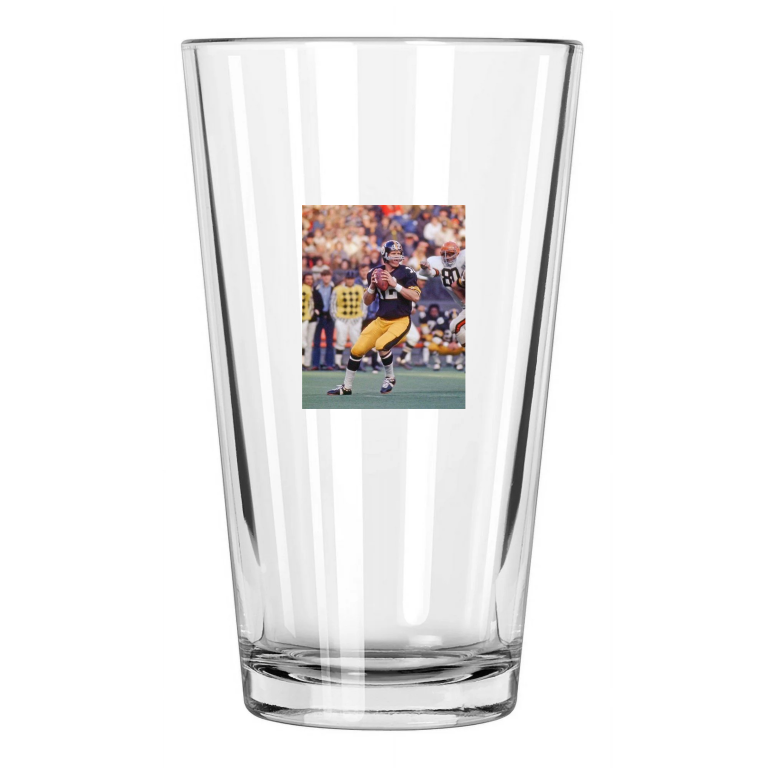 Pittsburgh Steelers Terry Bradshaw Football Hof 89 Pint Beer Drinking Glass