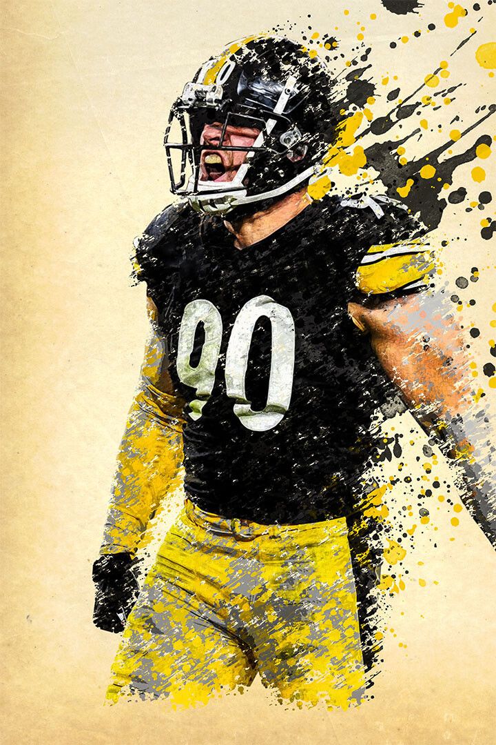 Pittsburgh Steelers Tj Watt American Football Outfielder Jigsaw Puzzle