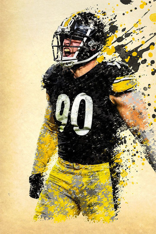 Pittsburgh Steelers Tj Watt American Football Outfielder Jigsaw Puzzle