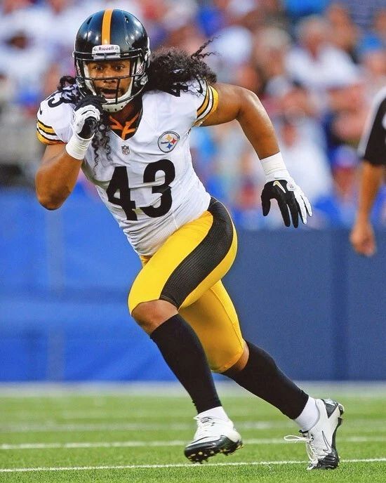 Pittsburgh Steelers Troy Polamalu Glossy Keychain Football Print Hof 20 1