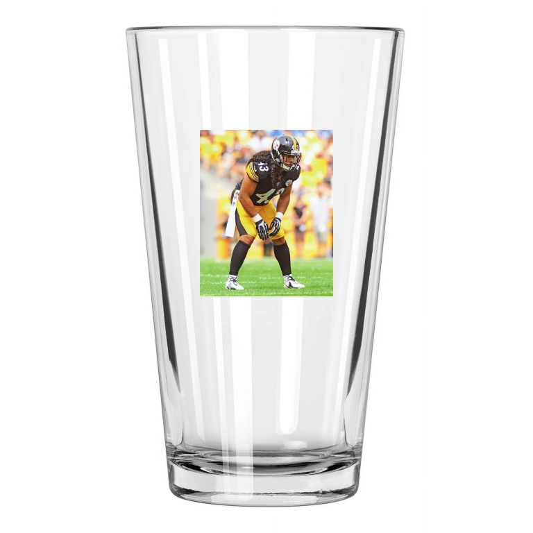 Pittsburgh Steelers Troy Polamalu Football Hof 20 2 Pint Beer Drinking Glass