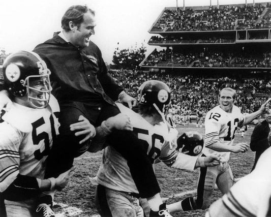 Pittsburgh Steelers Vs Oilers Chuck Noll Photo 1979 Afc Champs Poster Print