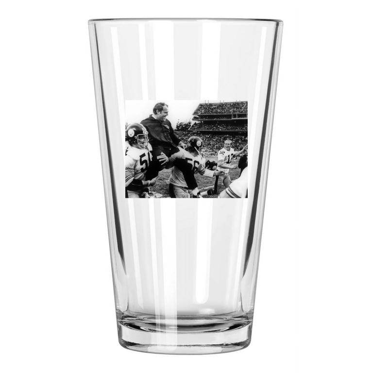 Pittsburgh Steelers Vs Oilers Chuck Noll 1979 Afc Champs Pint Beer Glass
