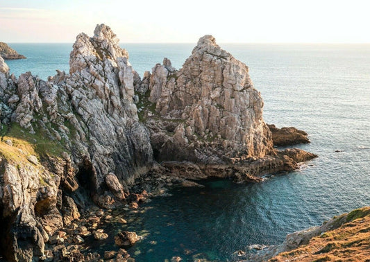 Pointe De Pen Hir Cliff And Water In Brittany France Poster Photo Picture Print