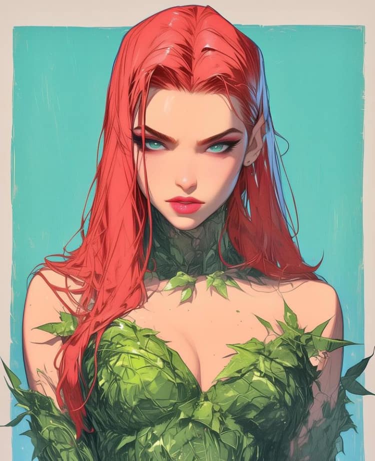 Poison Ivy Portrait (1) Jigsaw Puzzle