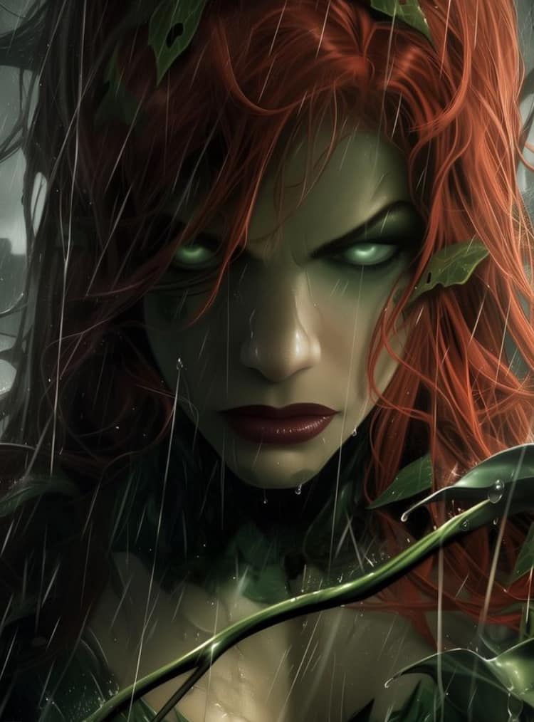 Poison Ivy Portrait (3) Jigsaw Puzzle