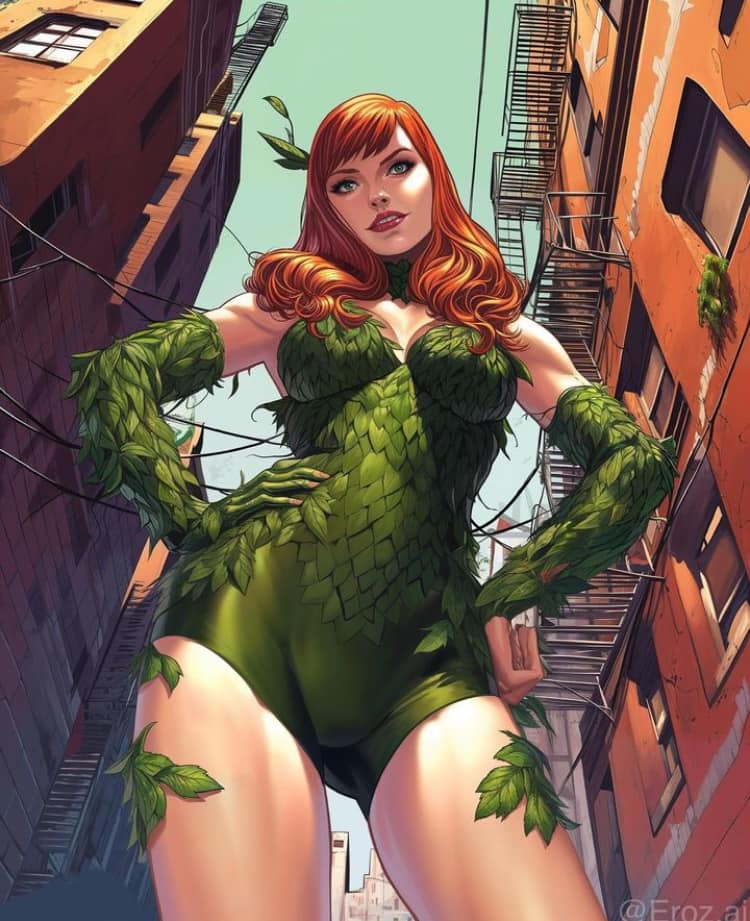 Poison Ivy Street Art Print Poster