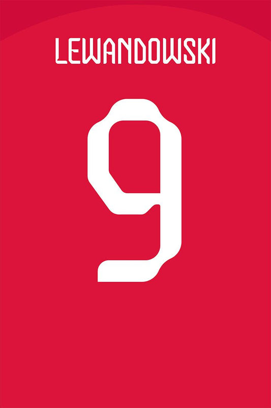 Poland #9 Robert Lewandowski World Soccer Championship Jigsaw Puzzle
