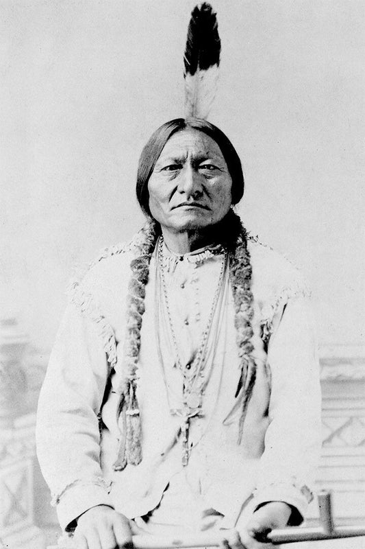 Pony Sioux Indian Warrior Black White Vintage Jigsaw Puzzle
