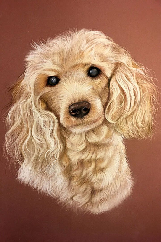 Poodle Hinds Drawing Painting Print Wall Home Decor Jigsaw Puzzle