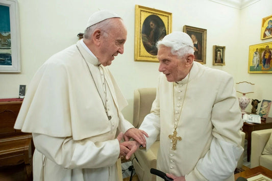 Pope Benedict And Francis Christian Roman Catholic Poster Picture Photo Print