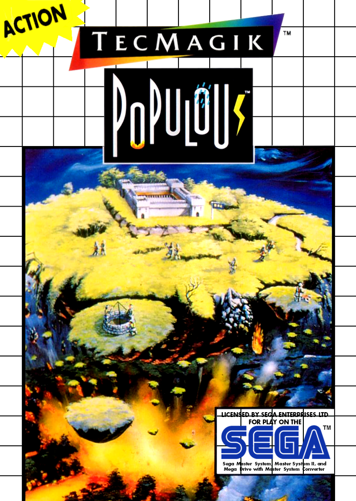 Populous Sega Master System Print Poster