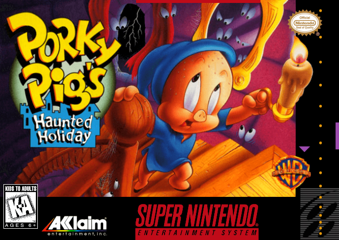 Porky Pig S Haunted Holiday (Usa) Snes Print Poster