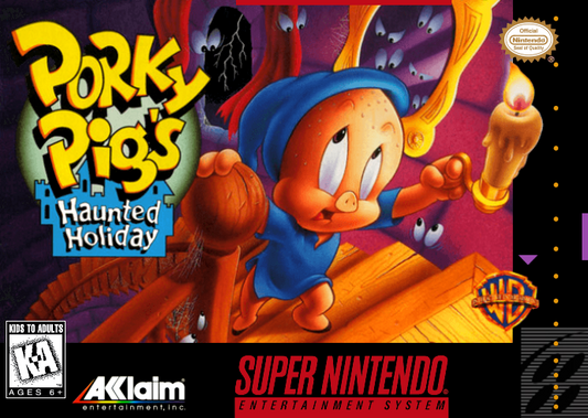 Porky Pig S Haunted Holiday (Usa) Snes Print Poster