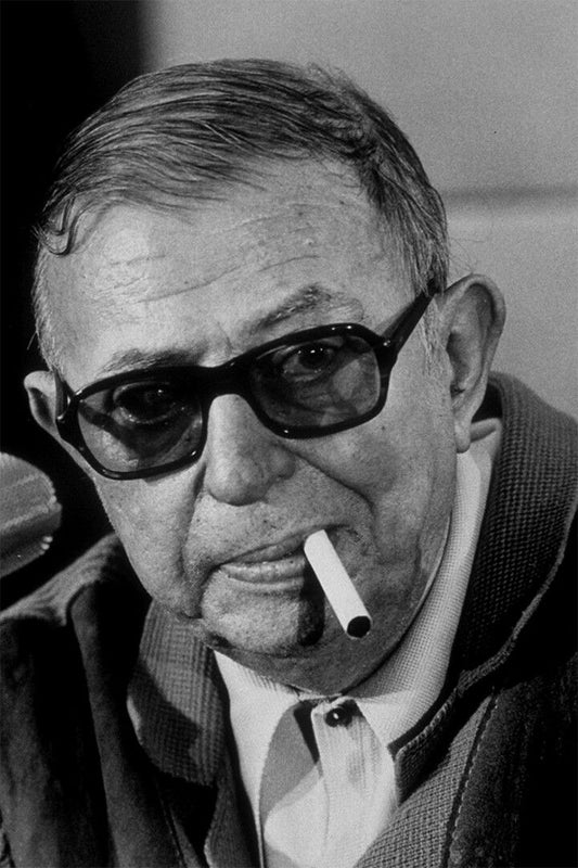 Portarit Of Smoking Jean Paul Sartre Jigsaw Puzzle