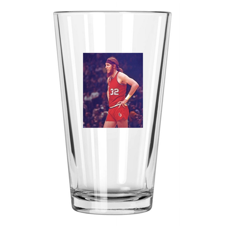 Portland Trail Blazers Bill Walton Photo Hof 93 Pint Beer Drinking Glass
