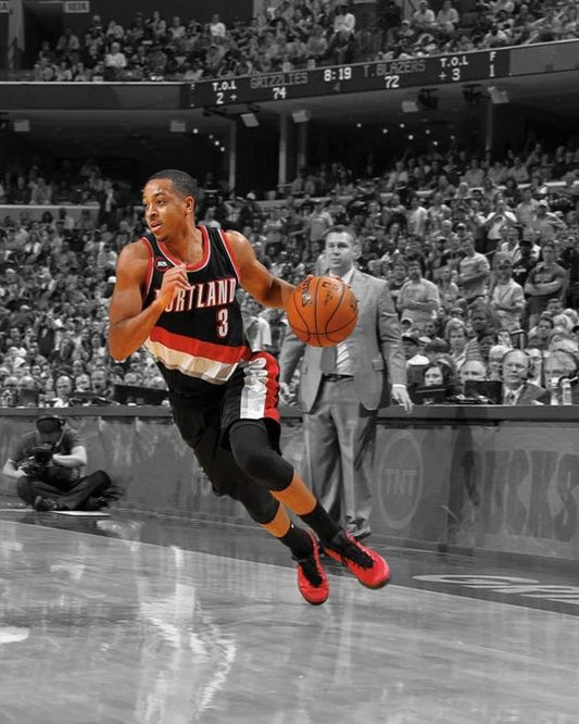 Portland Trailblazers Cj Mccollum Glossy Photo Spotlight Print Poster