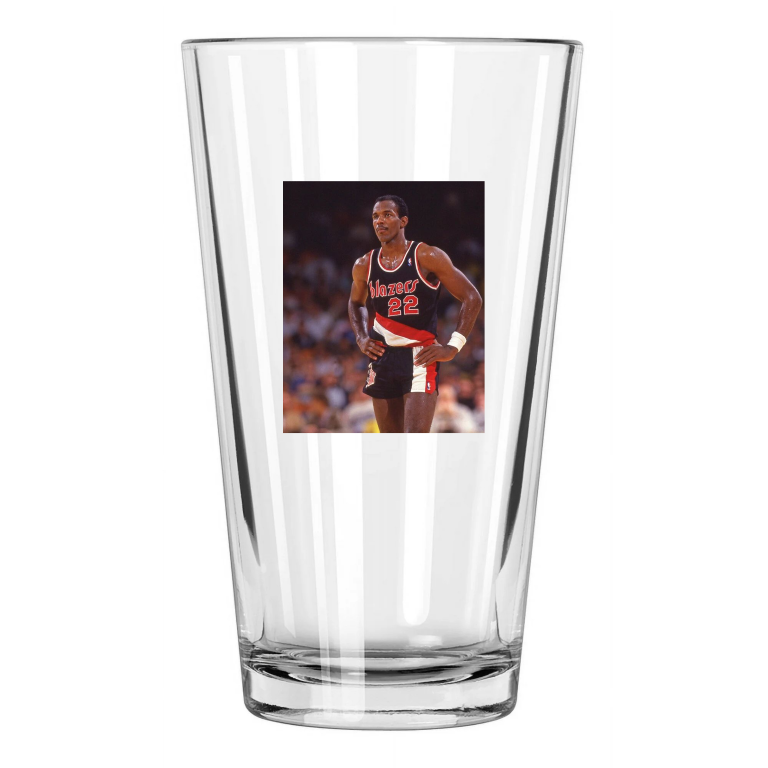 Portland Trailblazers Clyde Drexler Photo Hof 2004 Pint Beer Drinking Glass