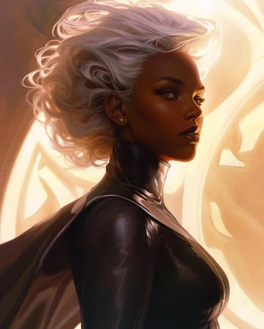 Portrait Heroic Female Silhouette Print Poster