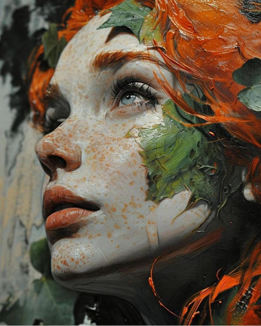 Portrait Nature Inspired Redhead Print Poster