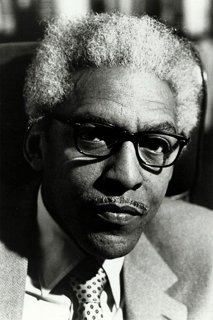Portrait Of Bayard Rustin Painting Print Jigsaw Puzzle