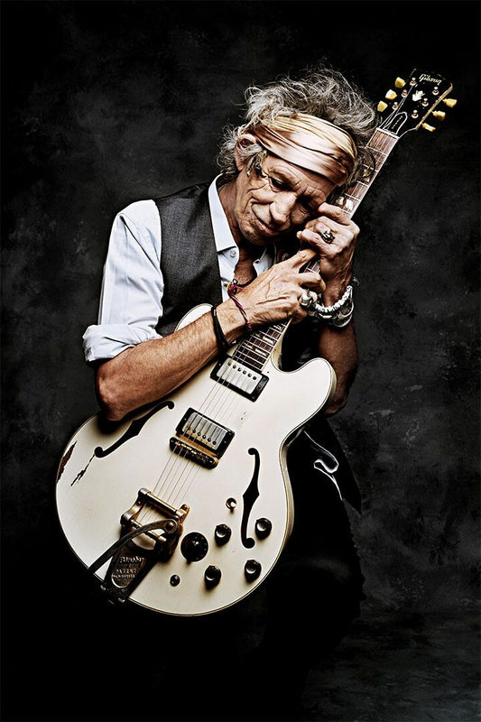 Portrait Of British Guitarist Keith Richards Jigsaw Puzzle