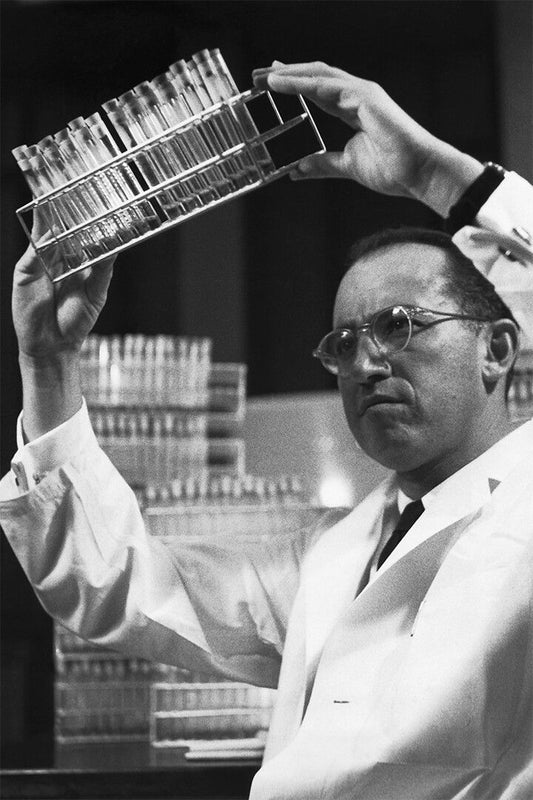 Portrait Of Dr Jonas Salk Medical Researcher Print Jigsaw Puzzle