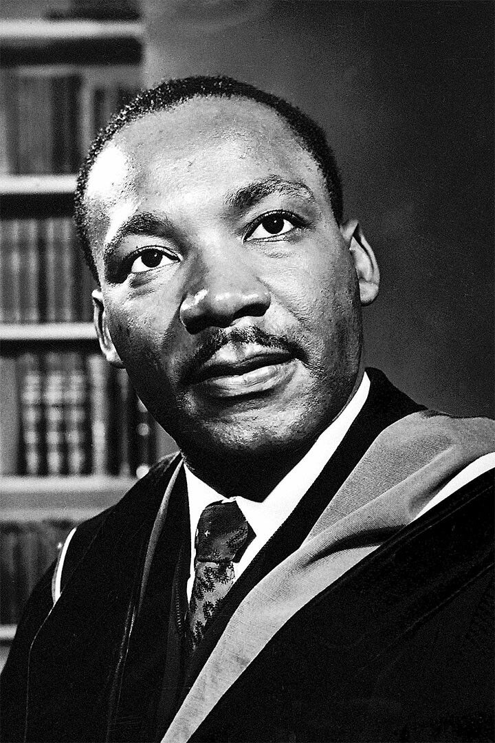 Portrait Of Dr Martin Luther King Painting Jigsaw Puzzle