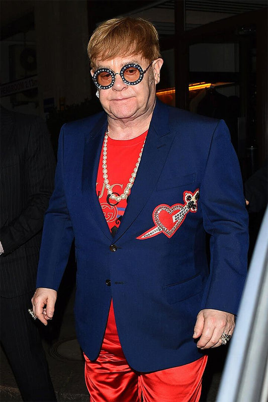 Portrait Of Elton John Singer Composer Print Jigsaw Puzzle