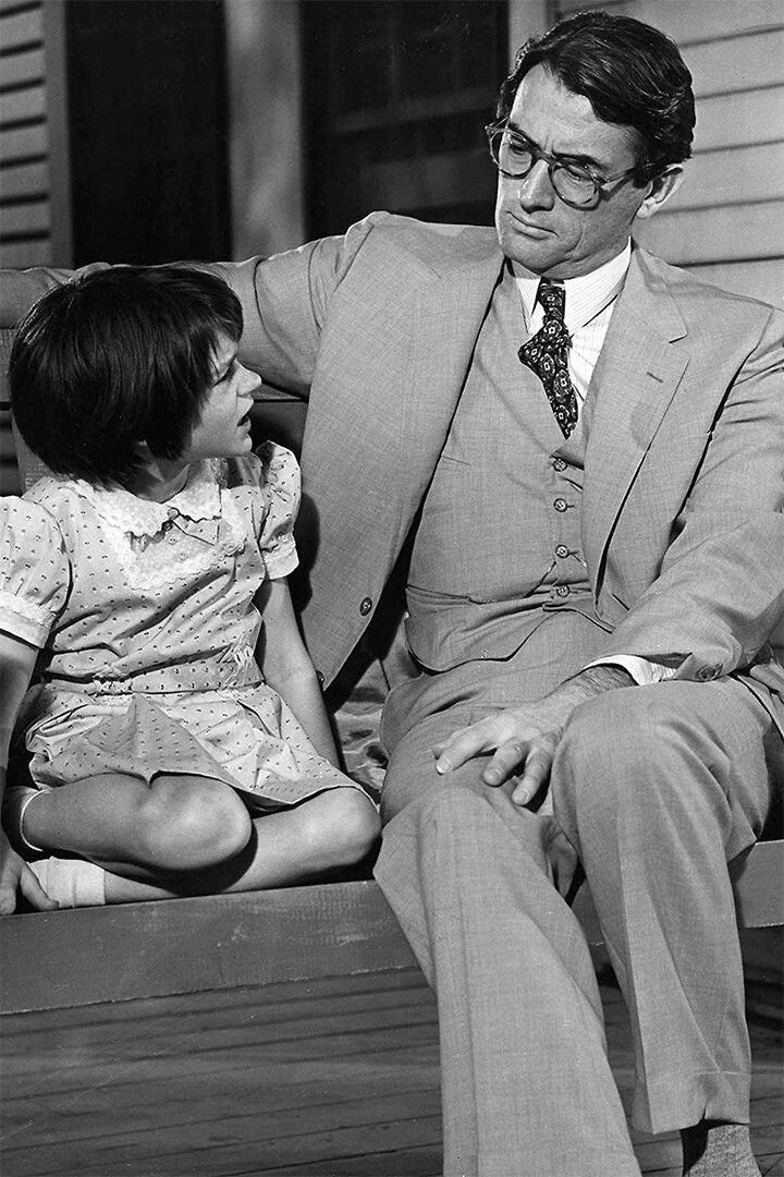 Portrait Of Gregory Peck And Mary Badham Print Jigsaw Puzzle