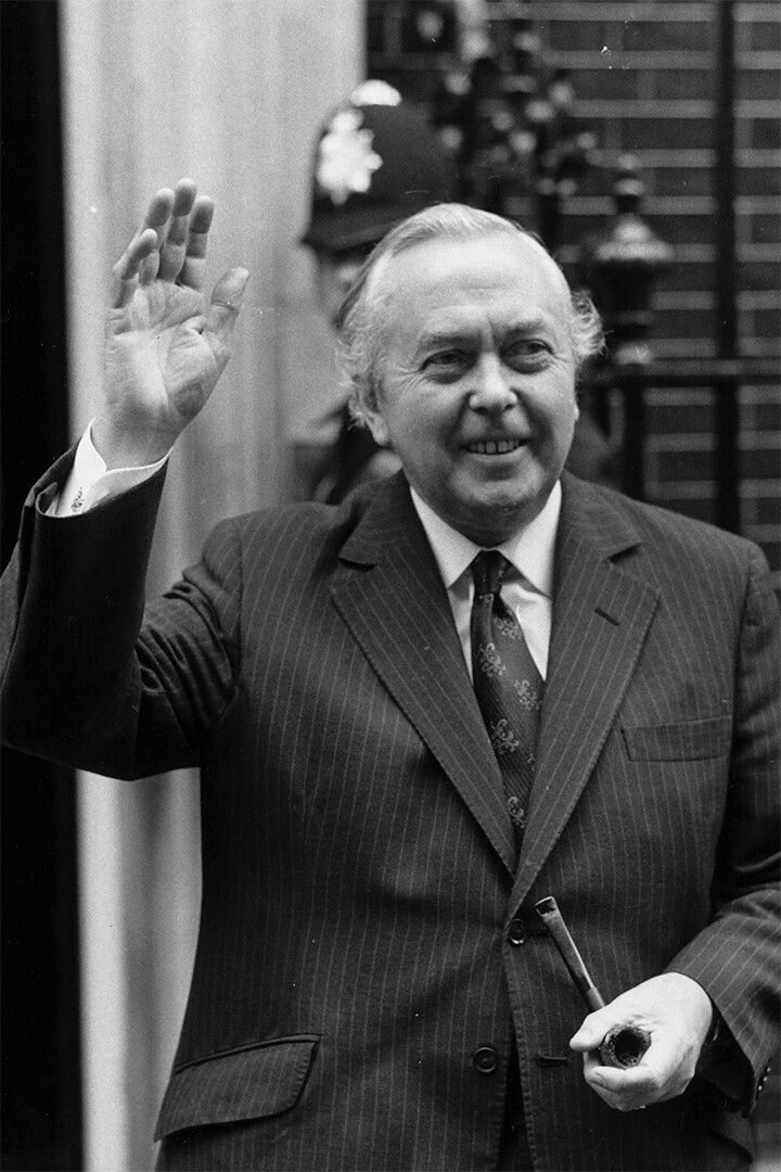 Portrait Of Harold Wilson British Politician Jigsaw Puzzle