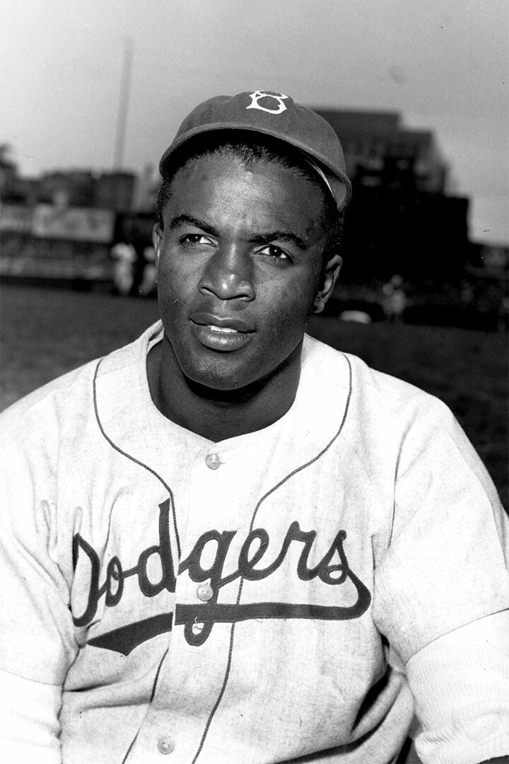 Portrait Of Jackie Robinson Sport Paint Jigsaw Puzzle