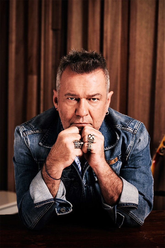 Portrait Of Jimmy Barnes Singer Songwrirter Print Jigsaw Puzzle