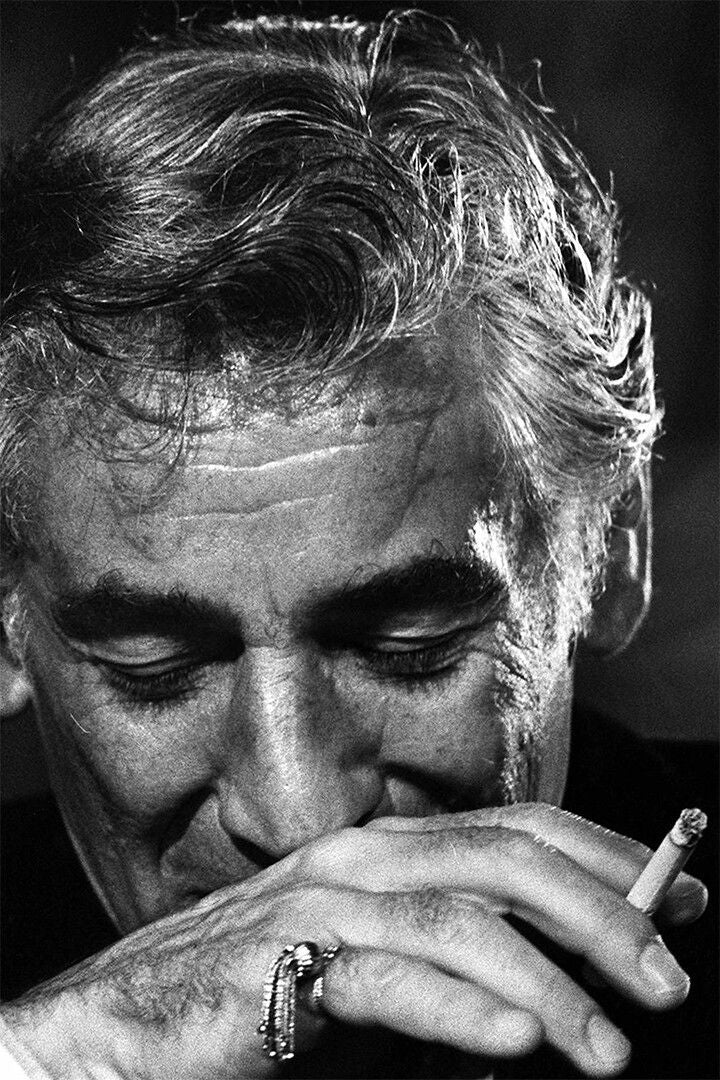 Portrait Of Leonard Bernstein Smoking Print Jigsaw Puzzle
